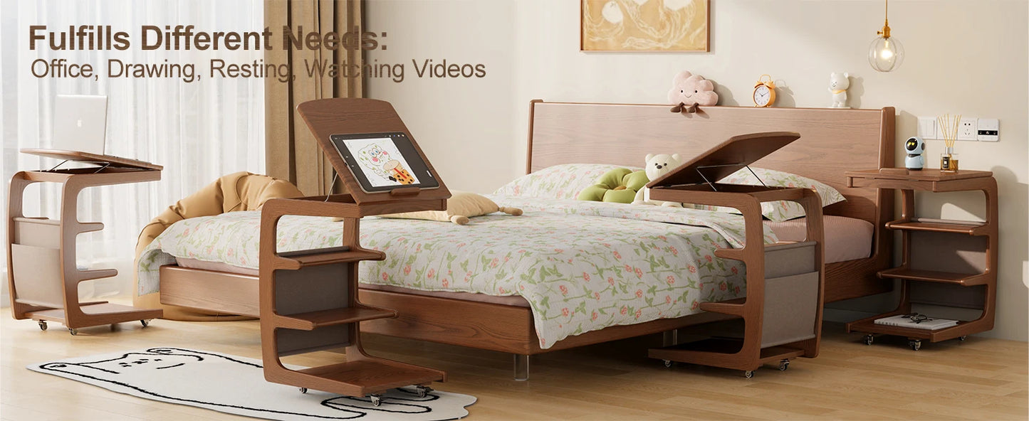 Small 4-Tier End Table with Storage Bag