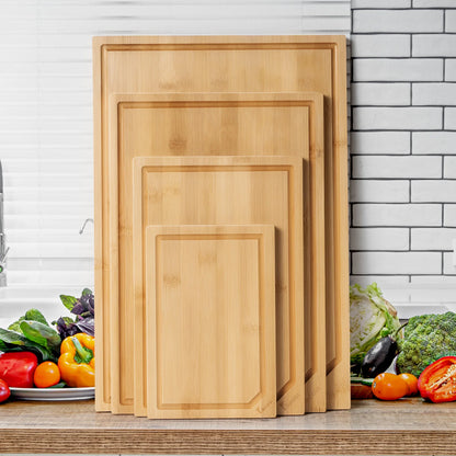 4-piece Extra Large Bamboo Cutting Board Set