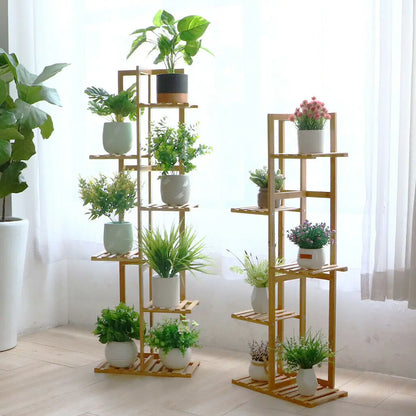 Bamboo 5 or 6 Tier Plant Stand