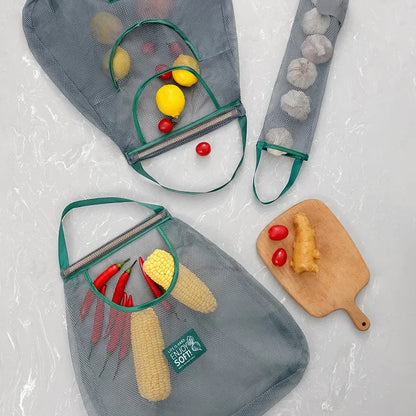 1PC Reusable Kitchen Hanging Mesh Bag