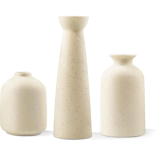 Set of 3 Small Ceramic Vases