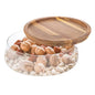 Glass Bowl With Acacia Wood Lid