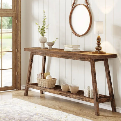 Wood Console Table 2 Tiers