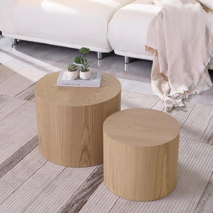 Nesting Wood Coffee Table Set of 2