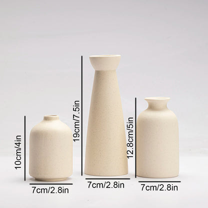 Set of 3 Small Ceramic Vases