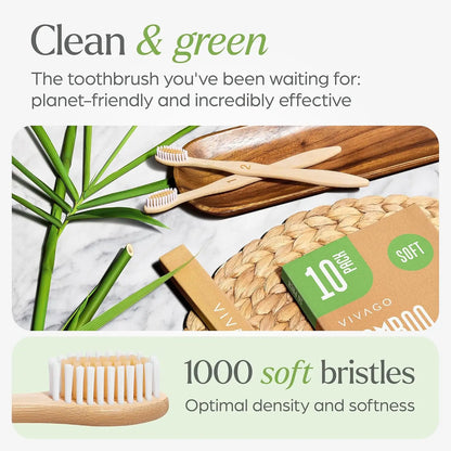 Bamboo Toothbrush 10 Packs