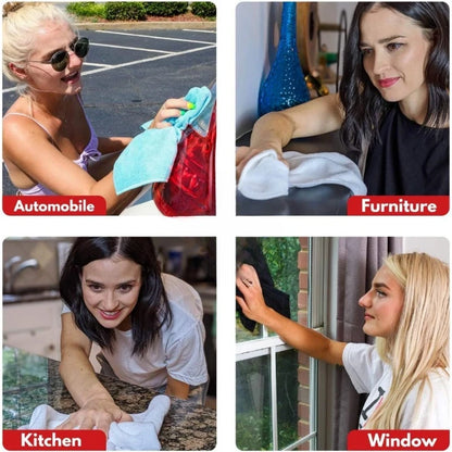 12Pcs (16x16 inch) Microfiber Cleaning Cloth