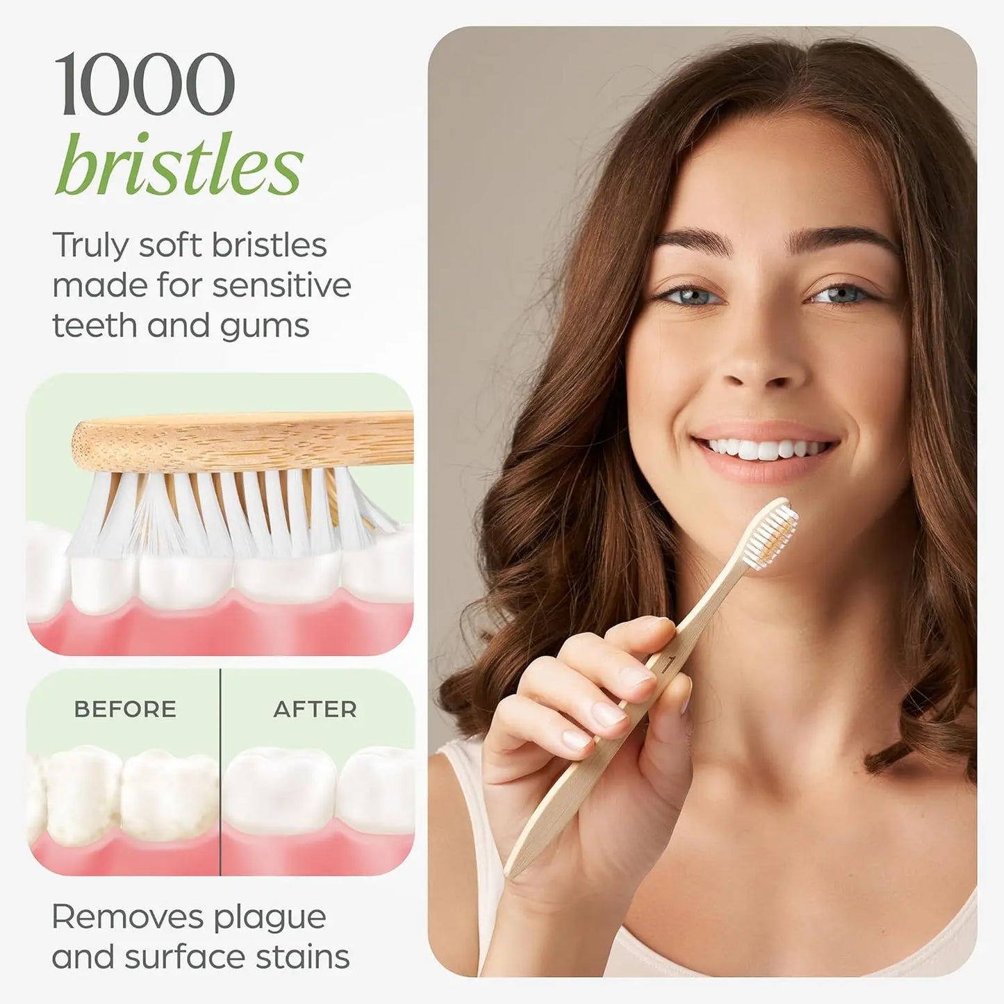 Bamboo Toothbrush 10 Packs