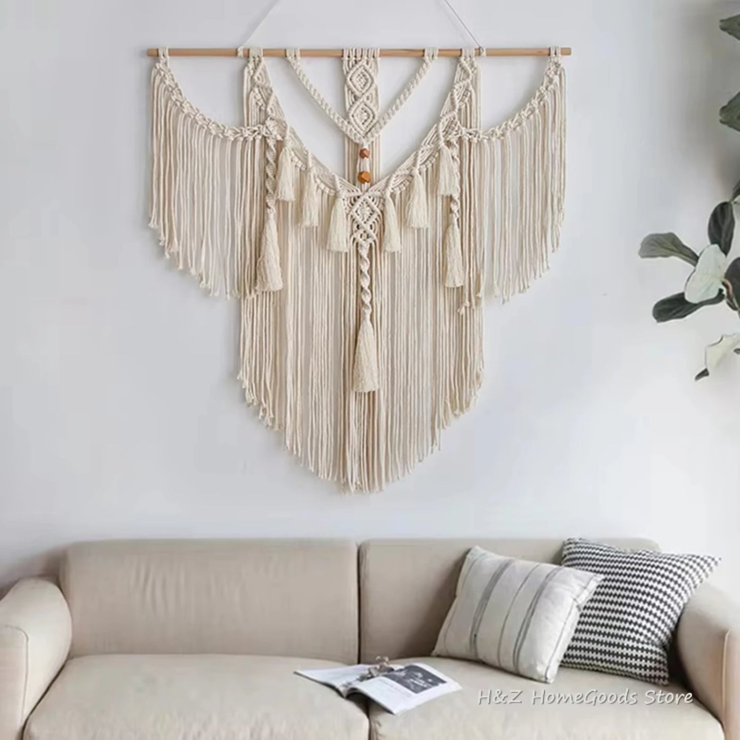 Macrame Wall Hanging Tapestry With Tassels