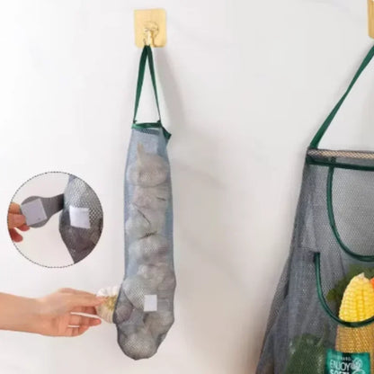 1PC Reusable Kitchen Hanging Mesh Bag