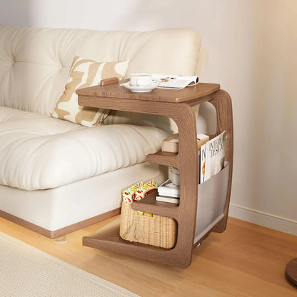 Small 4-Tier End Table with Storage Bag