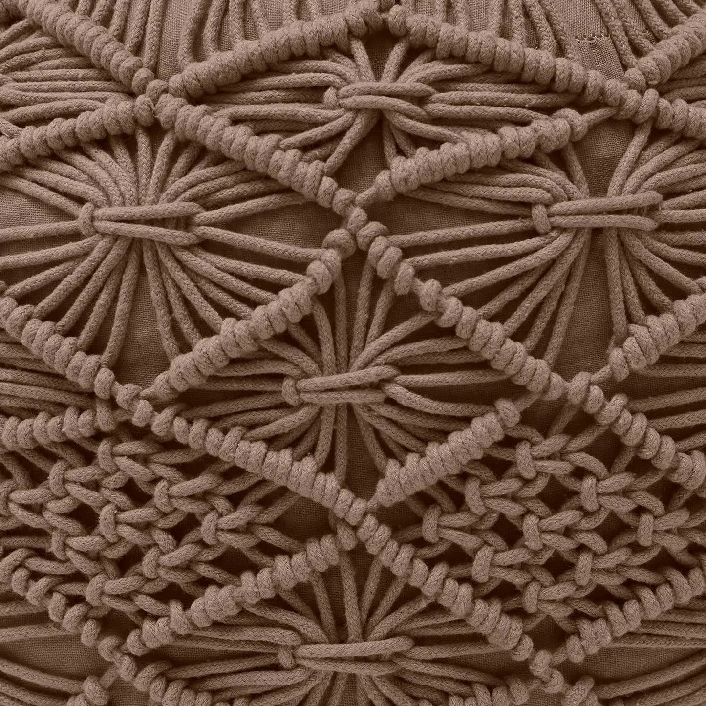 100% Cotton Hand Braided Macrame Pouffe