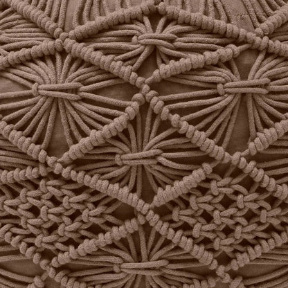 100% Cotton Hand Braided Macrame Pouffe