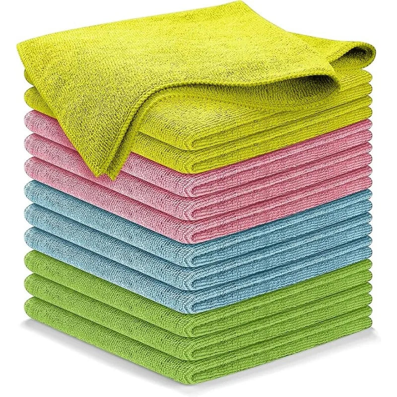 12Pcs (16x16 inch) Microfiber Cleaning Cloth