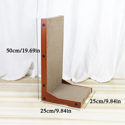 L-Shaped Cat Scratching Board