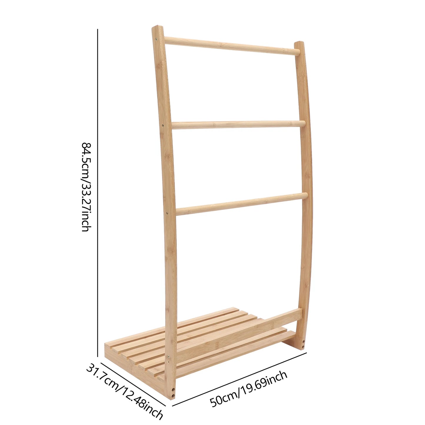 3 Tier Bamboo Freestanding Towel Rack