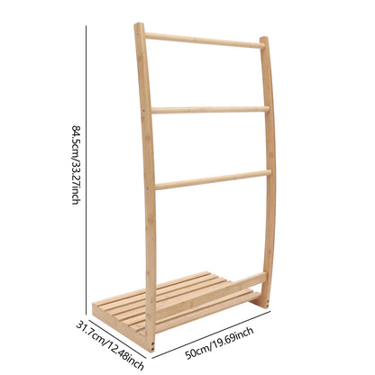 3 Tier Bamboo Freestanding Towel Rack