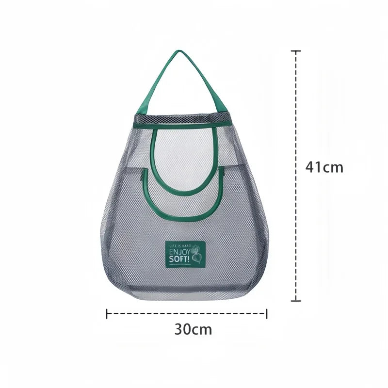 1PC Reusable Kitchen Hanging Mesh Bag