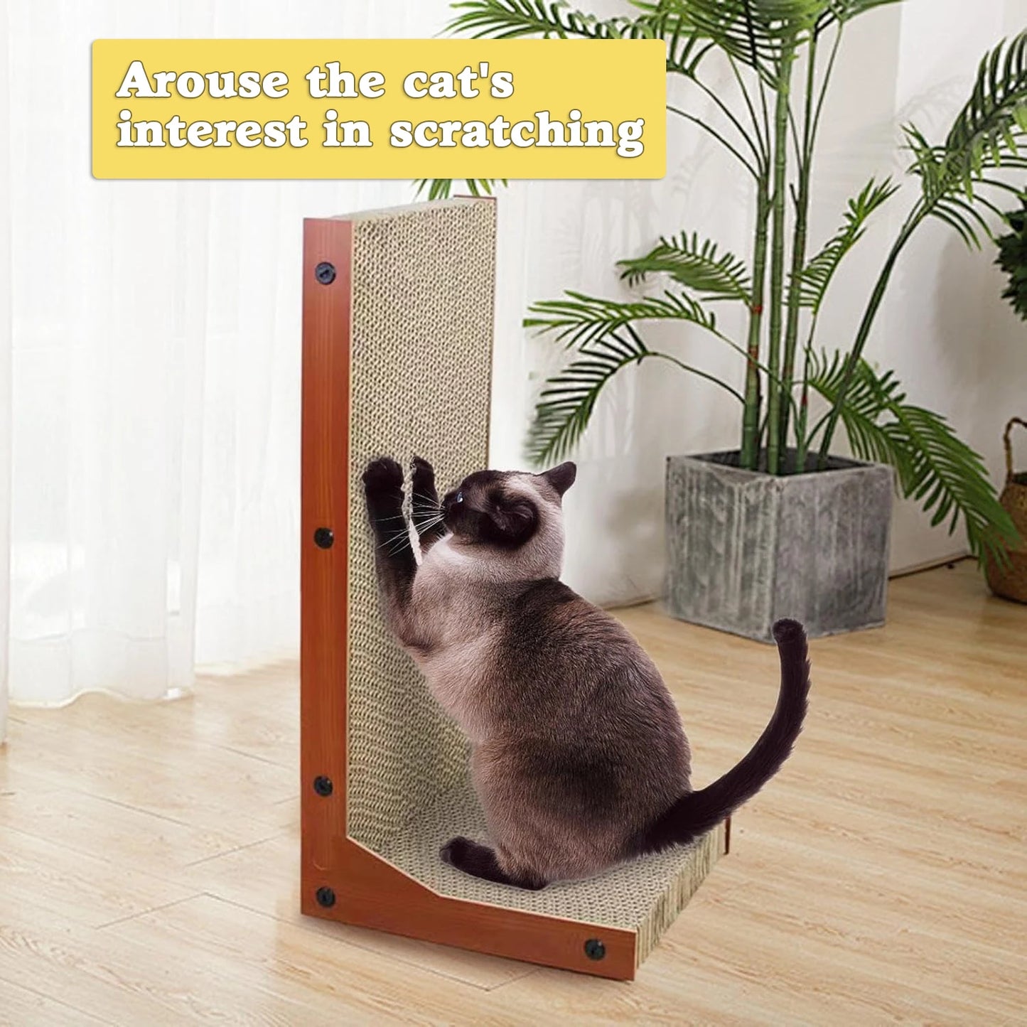 L-Shaped Cat Scratching Board