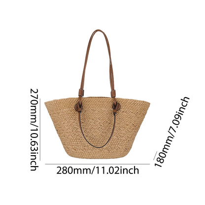 Straw Woven Tote Bag