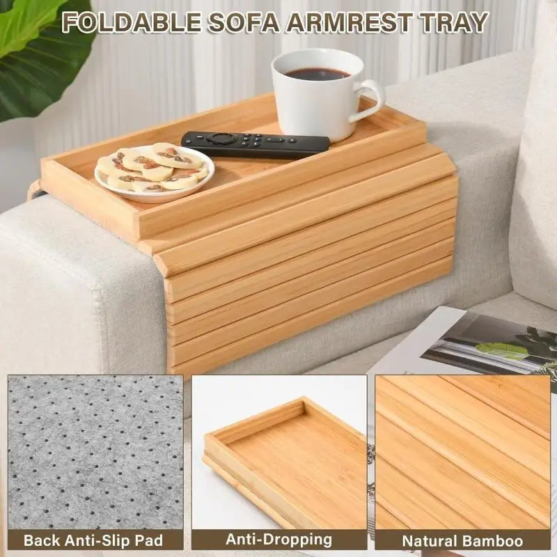 Bamboo Sofa Arm Tray