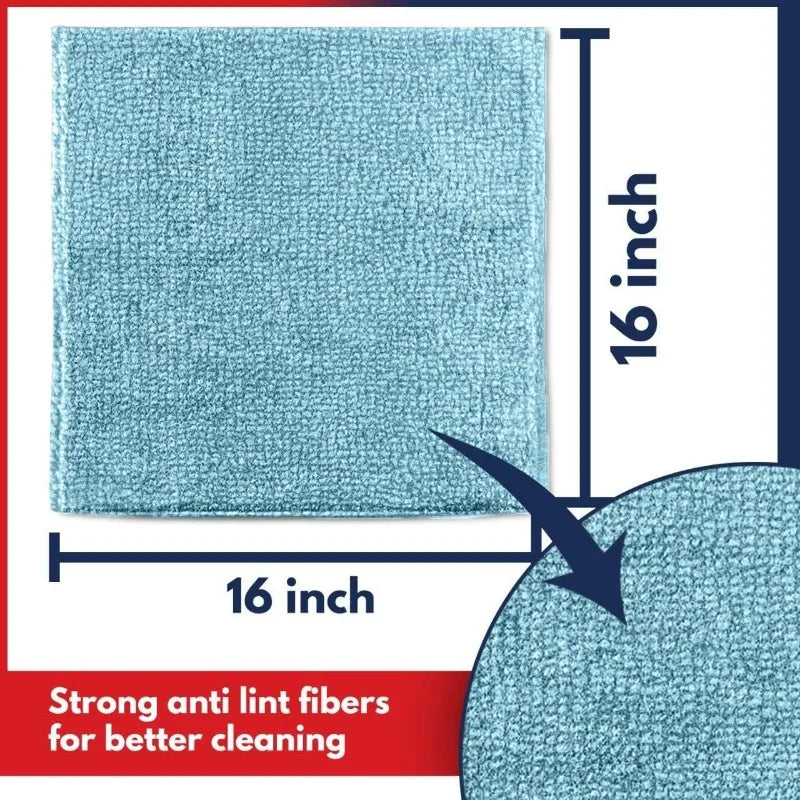 12Pcs (16x16 inch) Microfiber Cleaning Cloth