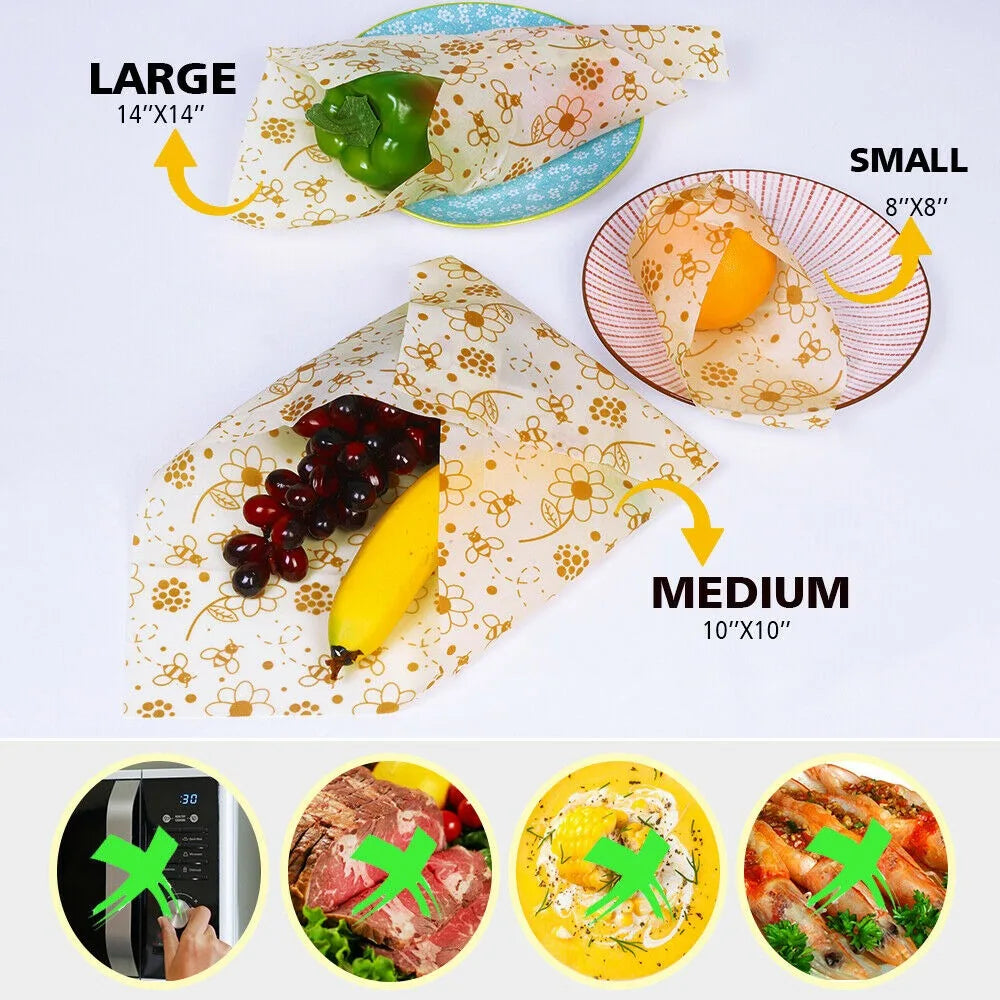 6pcs Beeswax Food Wraps