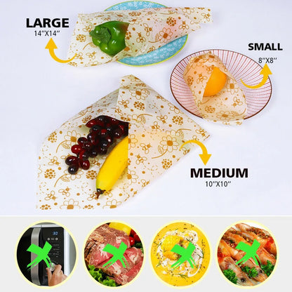 6pcs Beeswax Food Wraps