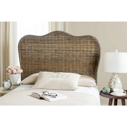 Grey Rattan Headboard (Twin)