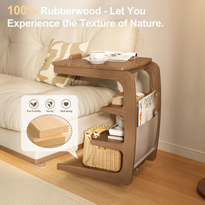 Small 4-Tier End Table with Storage Bag