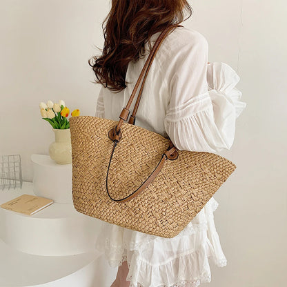 Straw Woven Tote Bag